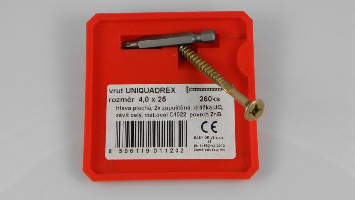 VRUTY DO DŘEVA  DIN 7997 + UniQuadrex  Certifikace dle EN 14592+A1  hobby balení Q - box